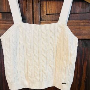 Hollister Cream Cable Knit‎ Tank Top
